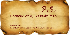 Podmaniczky Viktória névjegykártya